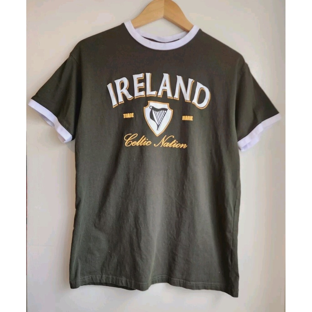 Lansdowne Ireland Mens T-Shirt Dark Green Size M Short Sleeve